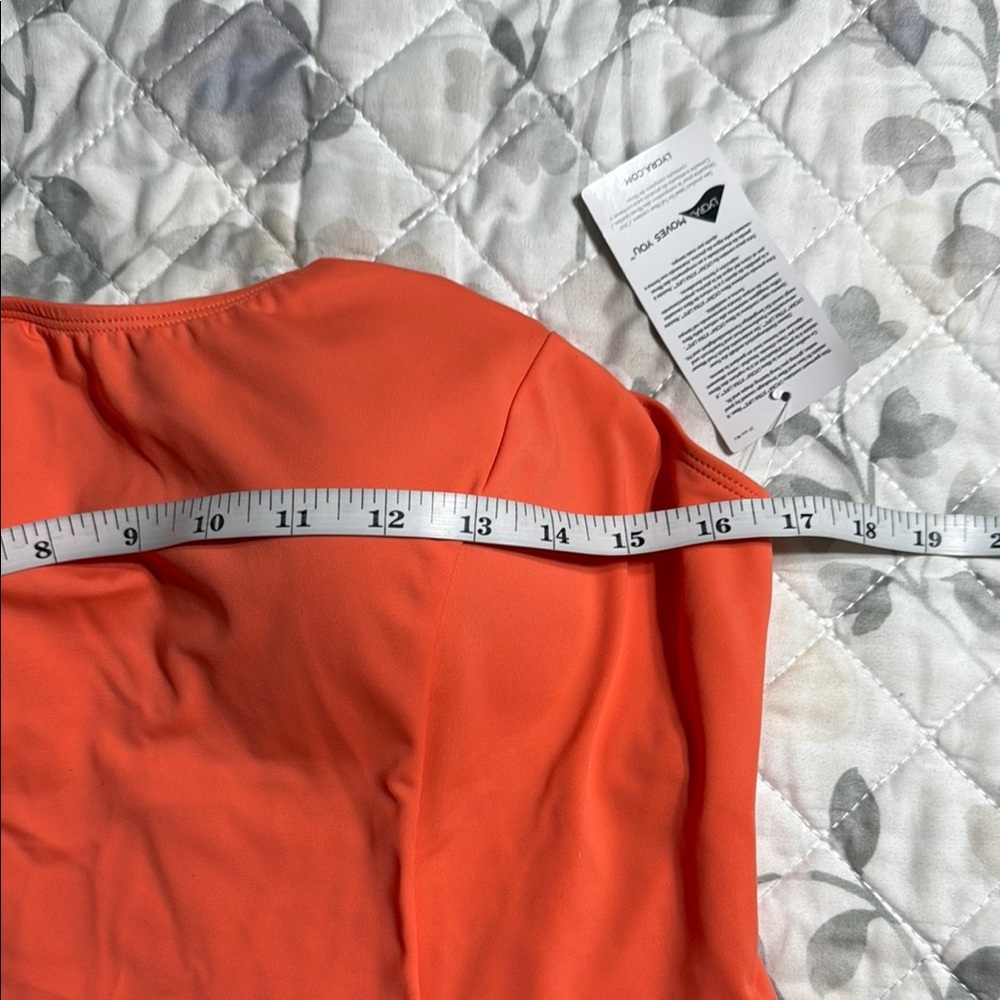 NWT Vibrant Orange women’s One Piece Swimsuit 12 - Picture 4 of 11